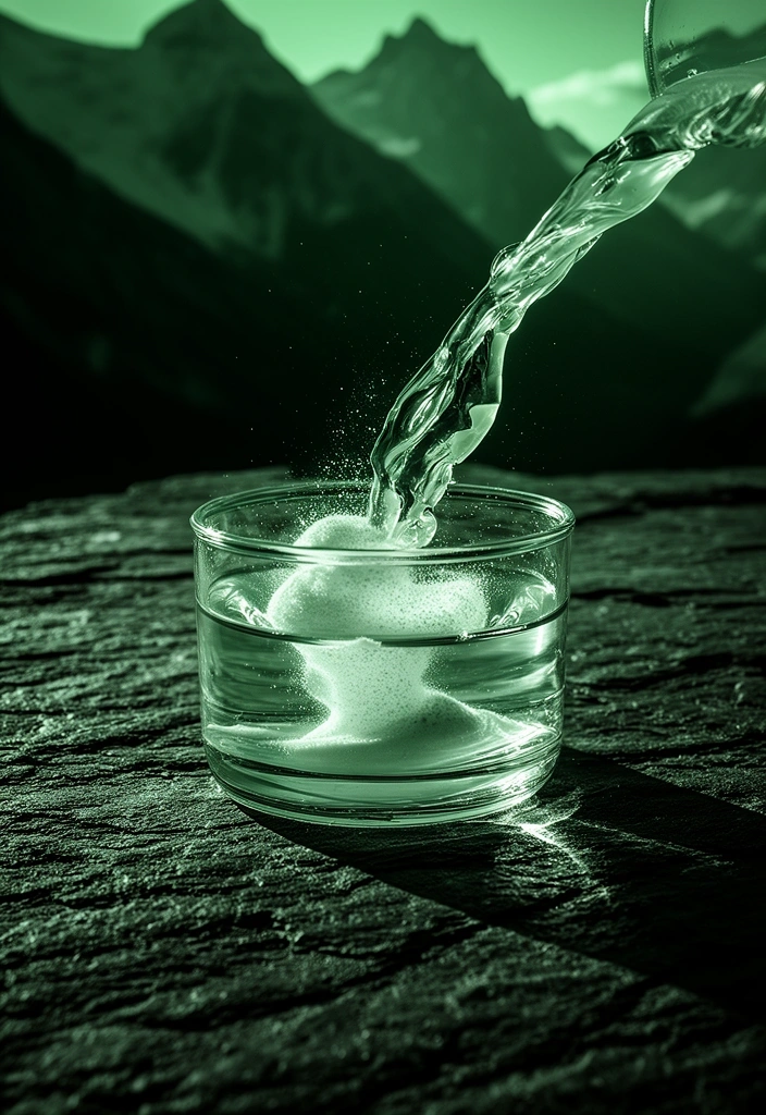 Powder absorption illustration